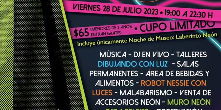 Espectacular noche de laberinto neón prepara la Secretaria de Cultura