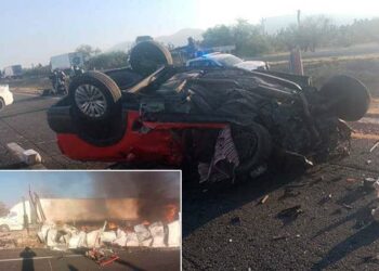 Dos muertos, en desigual choque en carretera ‘57