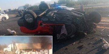 Dos muertos, en desigual choque en carretera ‘57