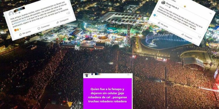 Crecen denuncias en redes por robo de celulares durante conciertos de la Fenapo 2023