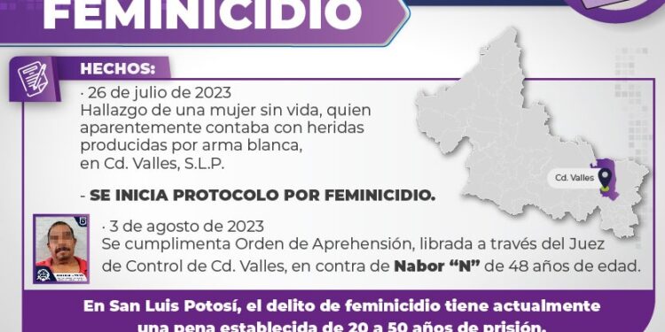Arrestan en Ciudad Valles a Nabor “N” por feminicidio