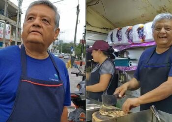 “Tacos El Peje”, taquero potosino aprovecha su parecido con AMLO y se hace viral