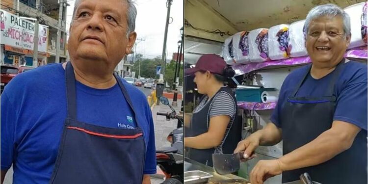 “Tacos El Peje”, taquero potosino aprovecha su parecido con AMLO y se hace viral