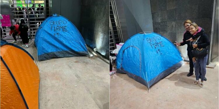 Con dos días de anticipación, fans de Grupo Firme acampan en la Fenapo