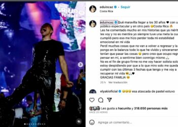 Eduin Caz se despide de grupo firme en la Fenapo 2023