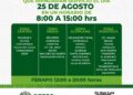 Recaudadoras de Finanzas darán servicio este viernes 25 de agosto