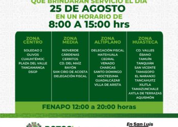 Recaudadoras de Finanzas darán servicio este viernes 25 de agosto