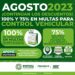En agosto continúan los descuentos en multas de control vehicular