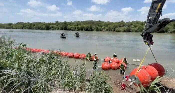 Hallan cadáver en el Río Bravo en la zona de boyas alambradas