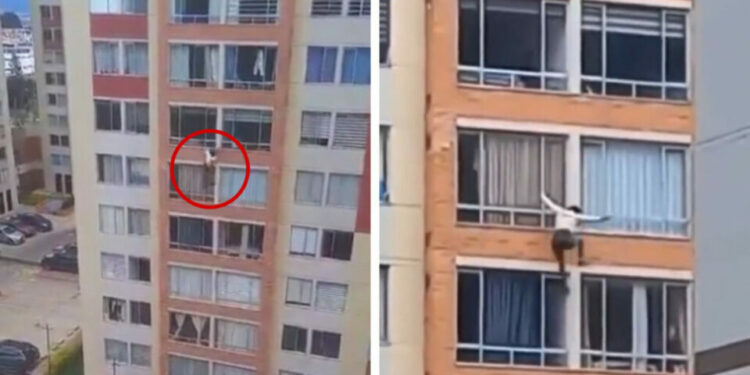 VIDEO: ¡Tragedia! Mujer se lanza de edificio durante sismo en Colombia