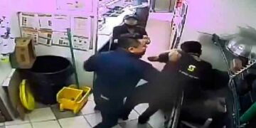 Sujeto propina fuerte golpiza a un empleado de Subway