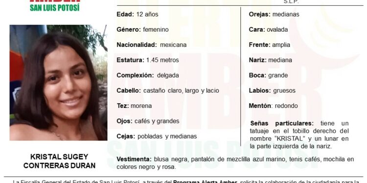 Se activa Alerta Amber para localizar a una adolescente de Ciudad Valles
