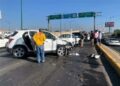 Choques en salida a Matehuala dejan 5 vehículos con daños y un lesionado
