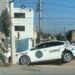 Patrulla de la Guardia Civil se atora en desnivel de la Simón Díaz