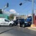 Choque en Pedro Moreno deja sólo daños