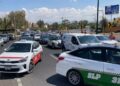 Taxistas inconformes bloquearon Salvador Nava, a la altura de zona universitaria