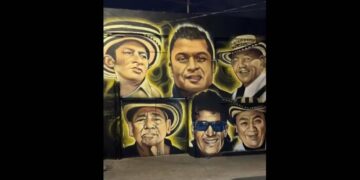 Cumplen sueño del Rey del Wepa; con mural “La escuela de la cumbia” inmortalizan al potosino