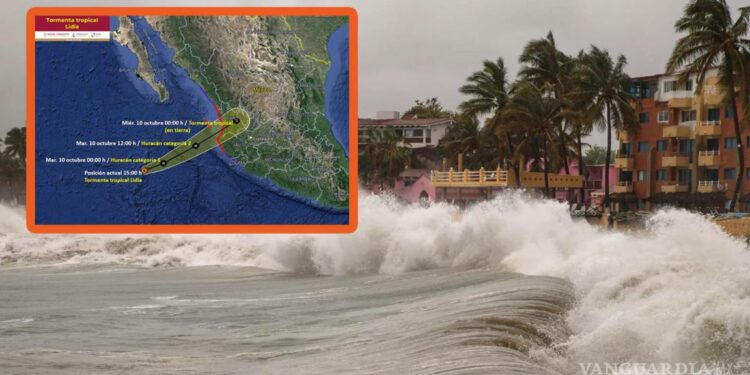 Huracán Lidia se intensifica a categoría 2: ¿cuándo tocará tierra y dónde lloverá?