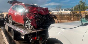 Lluvia de ayer causó accidentes en el bulevar R. Cordero