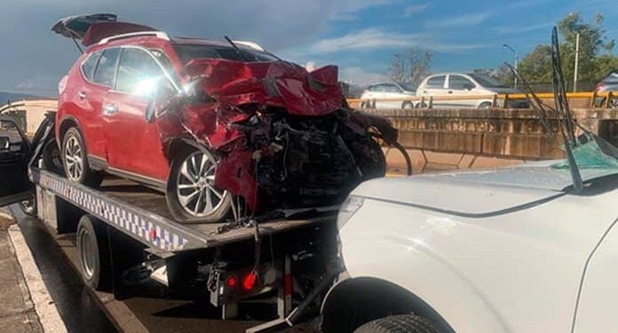 Lluvia de ayer causó accidentes en el bulevar R. Cordero