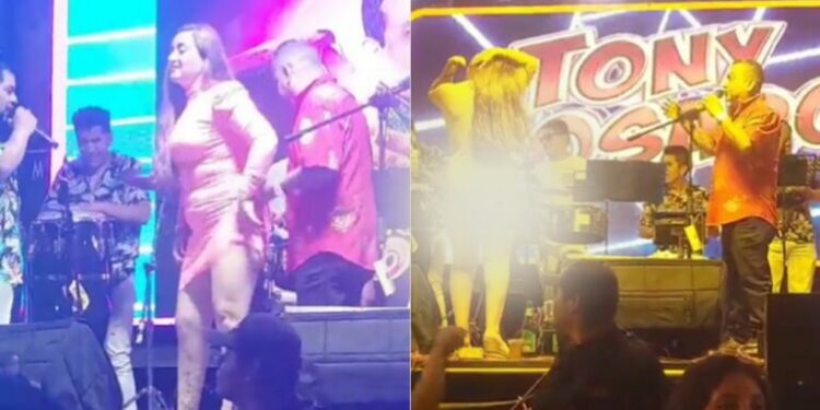 VIDEO: Tony Rosado desnudó a joven en pleno concierto