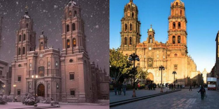 Con Inteligencia Artificial, difunden FOTOS de la capital de SLP con nieve