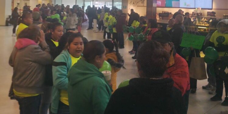 Simpatizantes de Claudia Sheinbaum la recibieron en el aeropuerto de SLP
