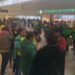 Simpatizantes de Claudia Sheinbaum la recibieron en el aeropuerto de SLP