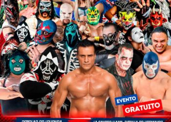 Todo listo para la espectacular función de lucha libre gratuita, este sábado 2 de diciembre con Alberto el Patrón