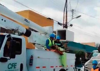Empalado de la CFE sufrió descarga eléctrica cuando reparaba cableado en la Colonia Bellas Lomas