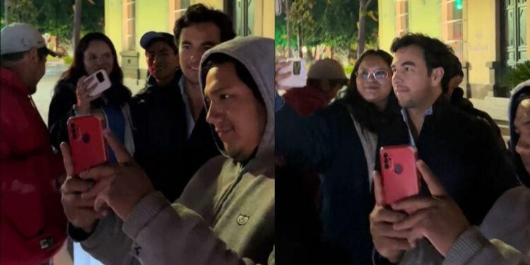 ¡Checo Pérez en San Luis Potosí! Fans lograron fotografiarse con él