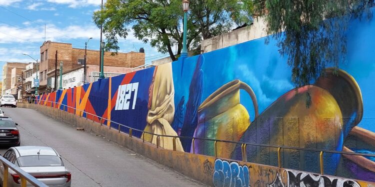 Arte urbano comienza a reflejarse en Puente Manuel J. Othon