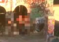 VIDEO: Cachan a 3 sujetos grabando vídeo p*rn*gráfico en edificio abandonado de Av. Carranza