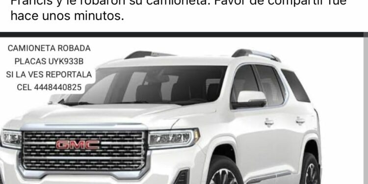 Roban camioneta en Carranza a plena luz del día