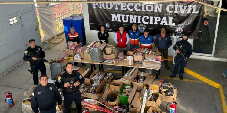 Ayuntamiento de SLP aseguró 650 kg de pirotecnia en operativo Cohetón 2023
