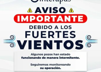 Mantiene Interapas monitoreo de pozos debido a fuertes vientos en la capital potosina