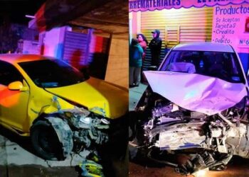 Chocan dos autos en Misión del Palmar