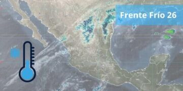Frente frío 26 provocará temperaturas de -15° y lluvias en estos estados