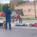 Pareja en motocicleta es arrollada en Av. México