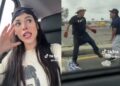 VIDEO: Danna Paola presencia una pelea entre dos hombres en la carretera