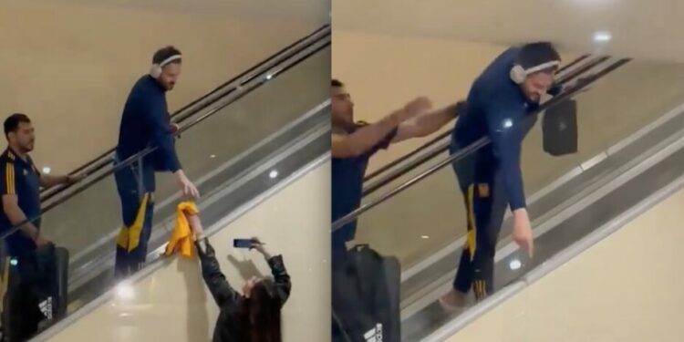 VIDEO: Gignac, cerca de accidente por atender a aficionada de Tigres