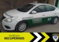 Policía Municipal de la Capital recupera taxi a menos de dos horas de haber sido robado