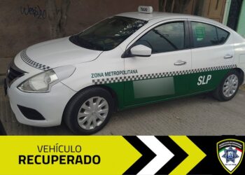 Policía Municipal de la Capital recupera taxi a menos de dos horas de haber sido robado