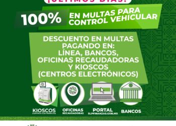 Últimos días con descuentos en multas de control vehicular