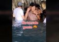 VIDEO: Hombre se rasura en Grutas de Tolantongo; internautas reaccionan