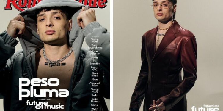 Peso Pluma, primer cantante de corridos tumbados en ser portada de Rolling Stone