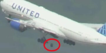 Avión pierde llanta mientras despegaba de San Francisco… cae sobre autos