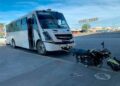 Motociclista resultó lesionado luego de ser embestido por camión de personal