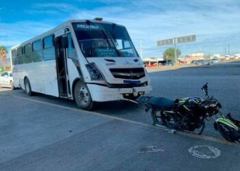 Motociclista resultó lesionado luego de ser embestido por camión de personal