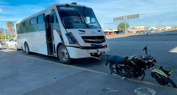 Motociclista resultó lesionado luego de ser embestido por camión de personal